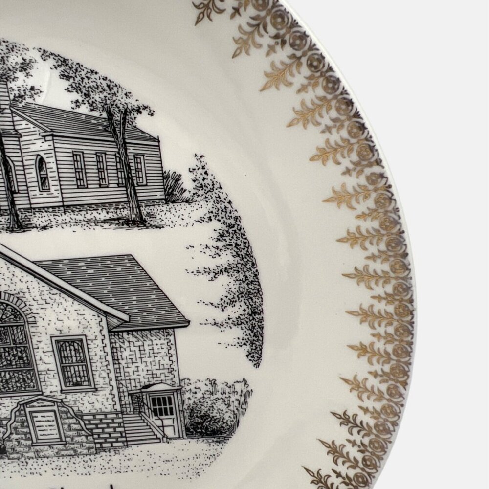 1960s Methodist Church Bright Indiana Collectible Plate World Wide Art Studios - Picture 4 of 5